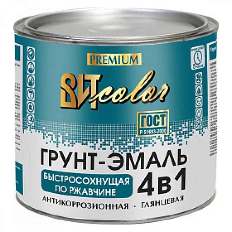 ВИТ Грунт-эмаль по ржавч 4 в 1 вишня быс-щая 1,8 кг(6)