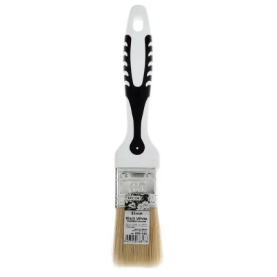 880-035 Кисть пл. "Black White унив." 35х15мм,светл смеш щетина (12шт/180уп) DECOR 2К